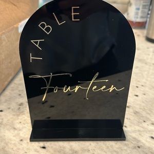 Wedding table numbers 1-17